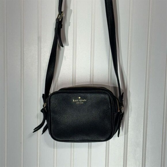Kate Spade Mulberry Street Pyper Black Leather Crossbody Bag - Picture 1 of 16